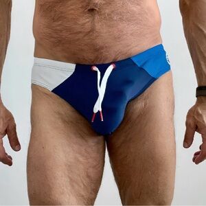 Men's Blue and white Swim Trunks